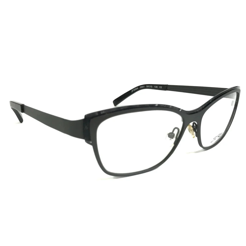 J.F. Rey Eyeglasses Frames JF2554 0501 Matte Gray Marble Cat Eye 54-15-136